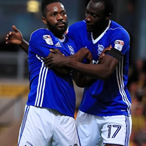 Birmingham City's Maghoma and Doye Celebrate First Goal vs Burton Albion in Sky Bet Championship