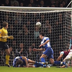 Liam Ridgewell's Equalizing Header: Birmingham City vs. West Ham United in Carling Cup Semi-Final First Leg
