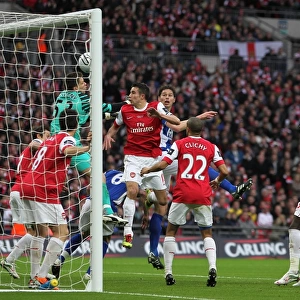 Nikola Zigic Scores the Thrilling Opener: Birmingham City vs. Arsenal - Carling Cup Final at Wembley Stadium