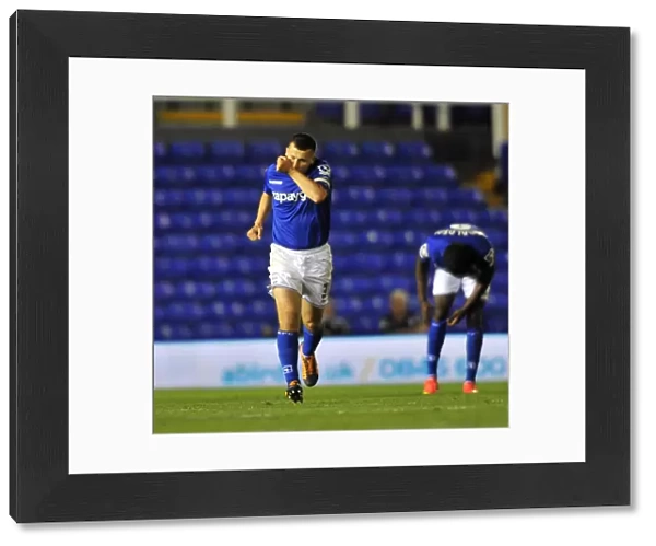 Birmingham City FC's Double Victory: Paul Caddis Celebrates Second Goal Against Cambridge United in Capital One Cup