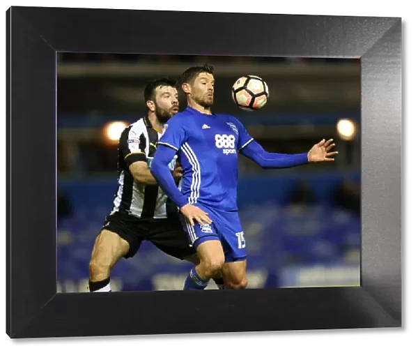 Battling for Supremacy: Jutkiewicz vs Hanley in the Emirates FA Cup Clash between Birmingham City and Newcastle United