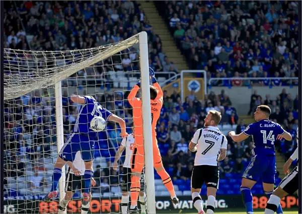 Disallowed Goal: Birmingham City's Lukas Jutkiewicz vs. Derby County (Sky Bet Championship)