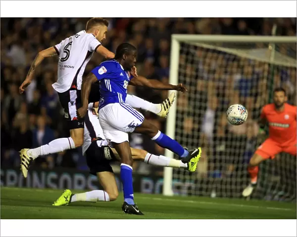 Clayton Donaldson's Shot: Birmingham City vs. Bolton Wanderers in Sky Bet Championship Action (St. Andrew's)