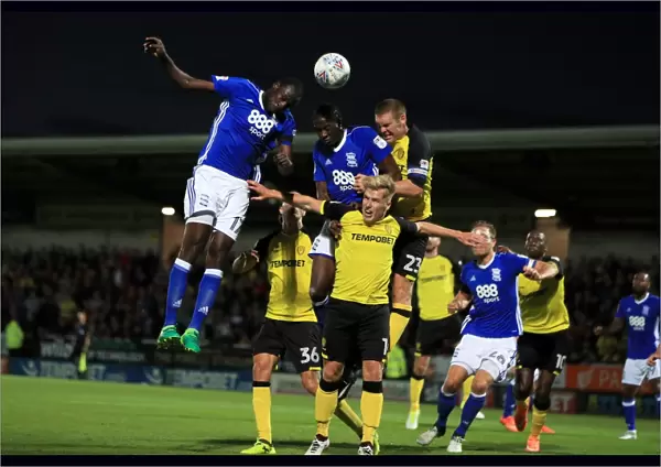 Cheikh N'Doye Heads Birmingham City Goal at Pirelli Stadium - Sky Bet Championship (Burton Albion vs Birmingham City)