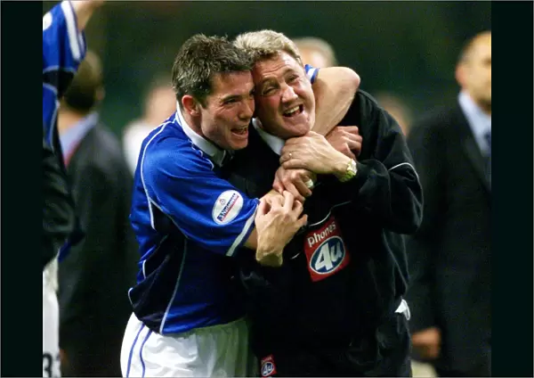 Birmingham City FC: Steve Bruce and Jeff Kenna's Emotional Reunion - Promotion to Premier League (May 12, 2002)