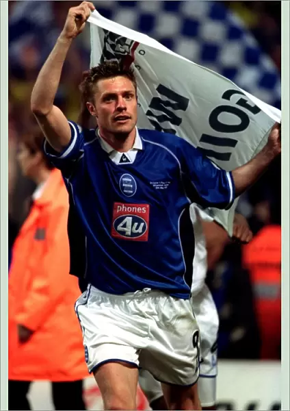 Geoff Horsfield's Euphoric Celebration: Birmingham City's Promotion to Premier League after Playoff Victory over Norwich City (May 12, 2002)