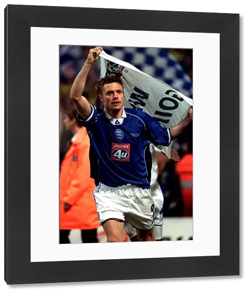 Geoff Horsfield's Euphoric Celebration: Birmingham City's Promotion to Premier League after Playoff Victory over Norwich City (May 12, 2002)