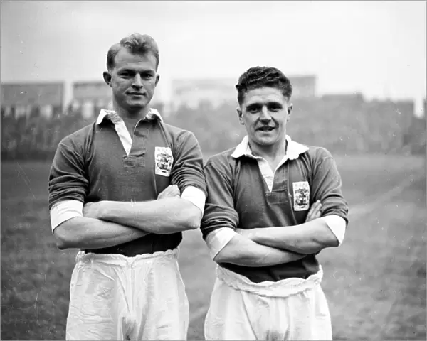 (L-R) Birmingham Citys Ted Purdon and Roy Warhurst