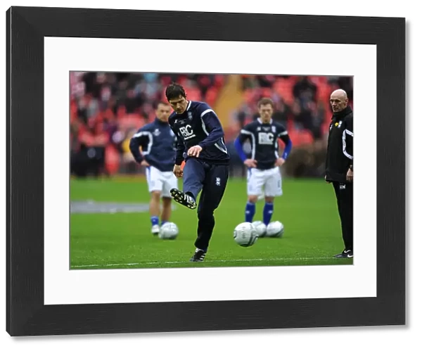 Nikola Zigic: Birmingham City's Pre-match Focus at Wembley Stadium Before the Carling Cup Final Against Arsenal