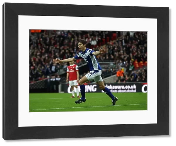 Nikola Zigic's Epic Goal Celebration: Birmingham City's Historic Carling Cup Victory over Arsenal at Wembley Stadium