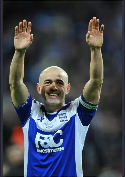 Birmingham City FC's Stephen Carr Celebrates Carling Cup Victory at Wembley