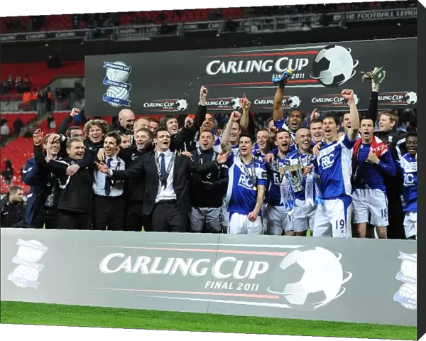 Birmingham City FC's Triumphant Carling Cup Victory: Celebrating at Wembley Stadium after Defeating Arsenal