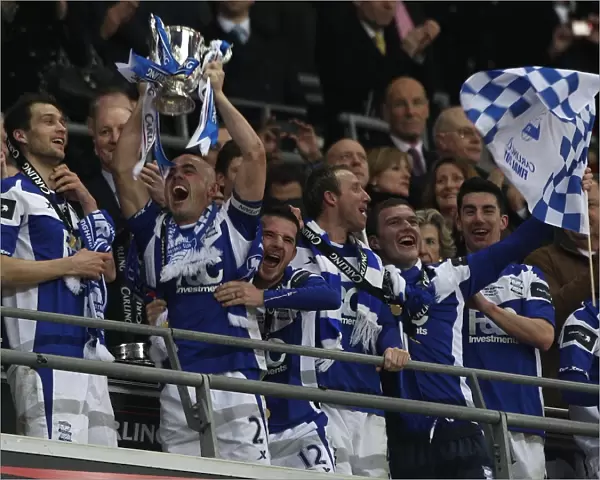 Birmingham City FC: Stephen Carr Celebrates Carling Cup Victory at Wembley Stadium