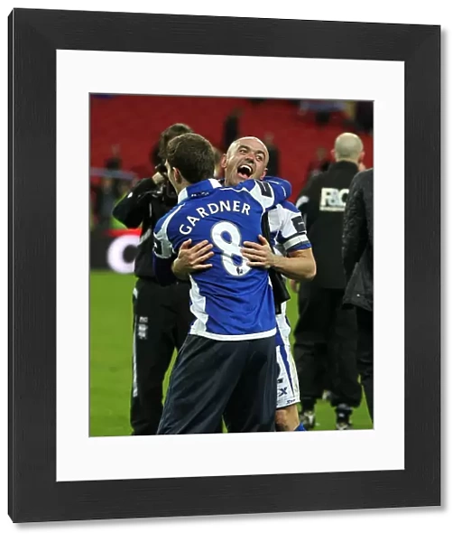 Birmingham City FC: Craig Gardner and Stephen Carr's Triumphant Carling Cup Victory Celebration over Arsenal at Wembley Stadium