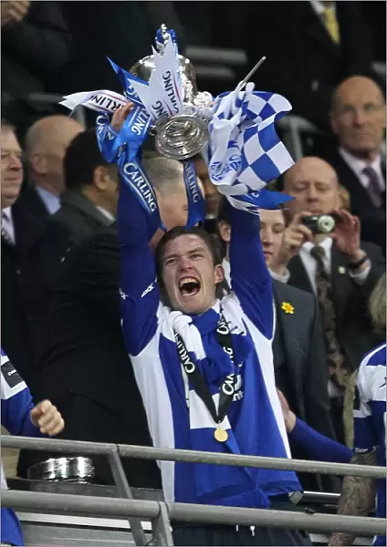 Birmingham City FC's Craig Gardner Celebrates Carling Cup Victory at Wembley