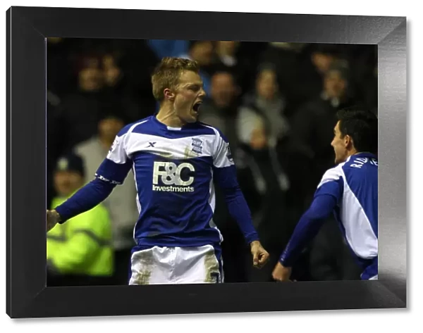 Birmingham City's Sebastian Larsson Scores Penalty Goal to Stun Aston Villa in Carling Cup Quarterfinal (02-12-2010)