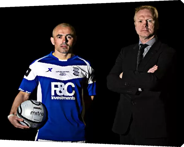 Stephen Carr and manager Alex McLeish (r), Birmingham City