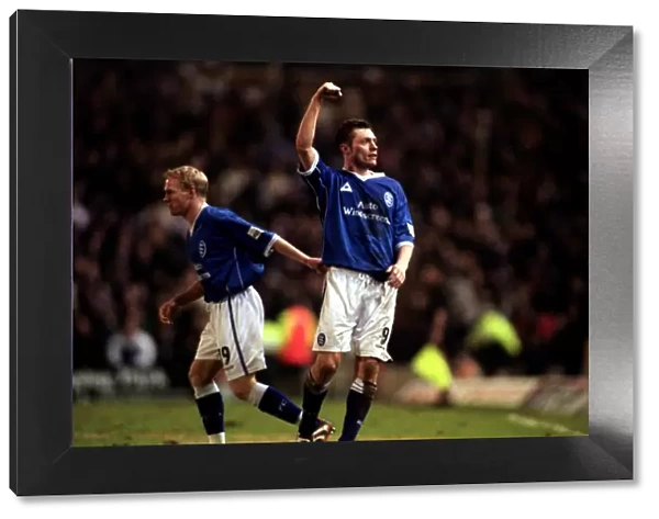 Birmingham City FC: Geoff Horsfield and Andrew Johnson's Epic Celebration of the Third Goal in the Semi-Final Clash Against Ipswich Town (31-01-2001)