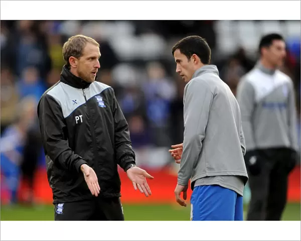 Birmingham City FC: Paul Trollope and Keith Fahey Strategize Tactics Before Match vs. Blackpool (Npower Championship, 2011)