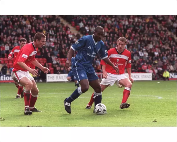 Birmingham City's Dele Adebola Brushes Off Challenges Against Crewe Alexandra (08-10-2000)