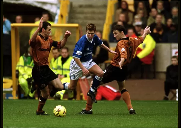 Birmingham City's Mark Burchill Scores Past Muscat and Pollet Against Wolverhampton Wanderers (December 17, 2000, Nationwide League Division One)