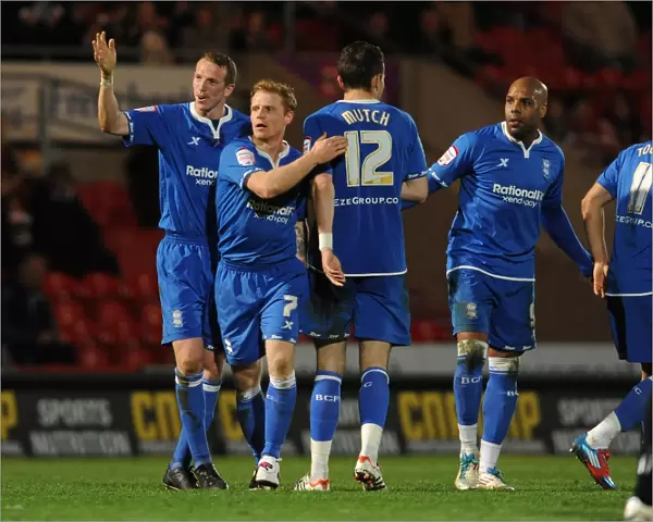 Birmingham City's Chris Burke Scores Second Goal Against Doncaster Rovers in Npower Championship Match (30-03-2012)