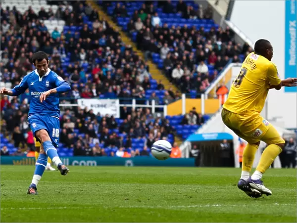 Keith Fahey Scores Birmingham City's Second Goal Against Crystal Palace (07-04-2012, St. Andrew's)
