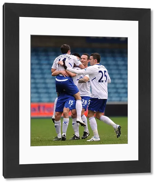 Birmingham City's Matt Derbyshire Scores Opening Goal vs Millwall in FA Cup Third Round (08-01-2011)