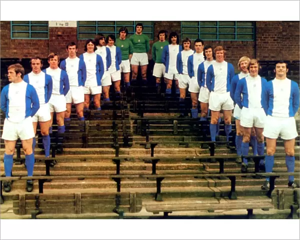 Birmingham City FC: United Team in Division Two (1972): Martin, Carroll, Taylor, B. Latchford, Francis, Page, Kelly, D. Latchford, Cooper, Campbell, Pendrey, Hynd, Summerill, Robinson, Smith, Bowker, Harland