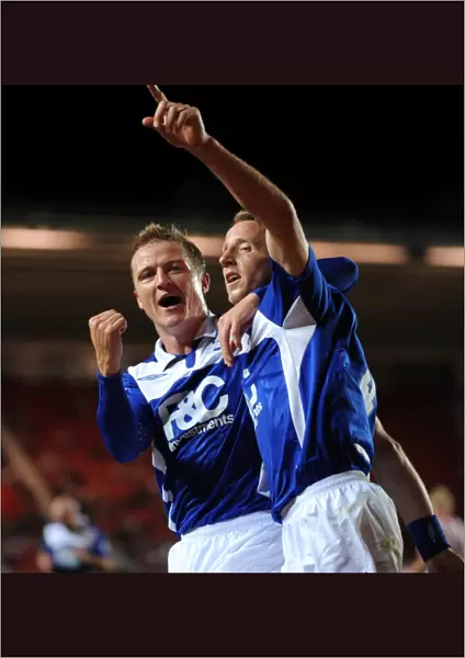 Birmingham City: Lee Bowyer and Gary McSheffrey Celebrate First Goal in Carling Cup Second Round Against Southampton (August 25, 2009)