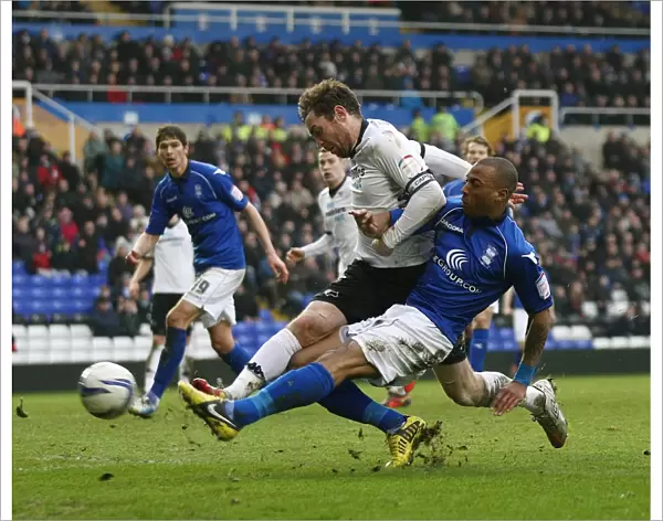 Wes Thomas Scores the Thrilling Winner: Birmingham City vs. Derby County in Npower Championship (St. Andrew's, March 9, 2013)