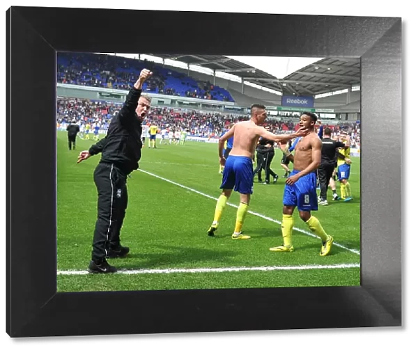 Birmingham City FC: Championship Victory - Lee Clark and Team Celebrate at Reebok Stadium
