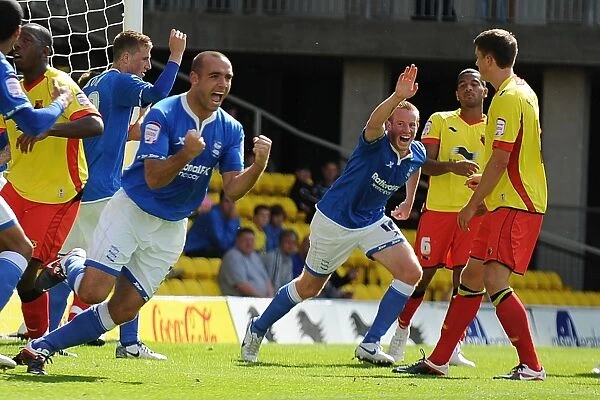 Adam Rooney Scores the Opener: Birmingham City vs. Watford (Championship, 28-08-2011)