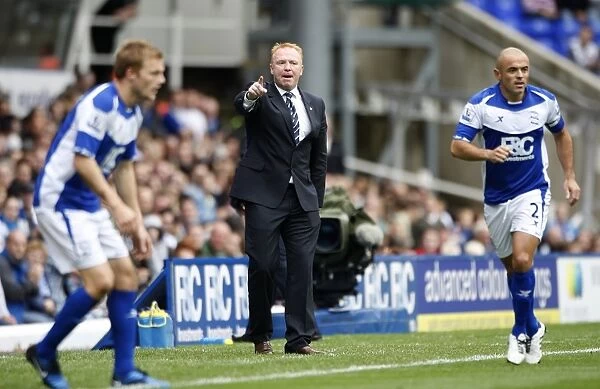 Alex McLeish Gives Instructions from the Touchline: Birmingham City vs. Everton, Barclays Premier League (October 2010)