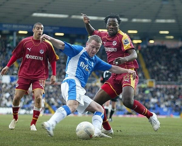Battling for FA Cup Glory: McSheffrey vs. Bikey's Intense Clash at St. Andrew's (Birmingham City vs. Reading, 2007)
