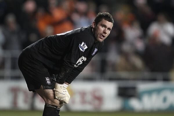 Ben Foster in Action for Birmingham City Against Blackpool in the Barclays Premier League (04-01-2011)