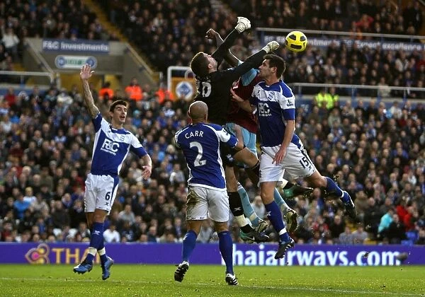 Ben Foster Saves the Day: Clearing Carlton Cole's Threat in Birmingham City's Premier League Showdown (vs. West Ham United, 2010)