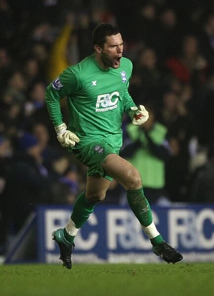 Ben Foster's Euphoria: Birmingham City's Lee Bowyer Scores Dramatic Equalizer Against Manchester United in Premier League (December 2010)
