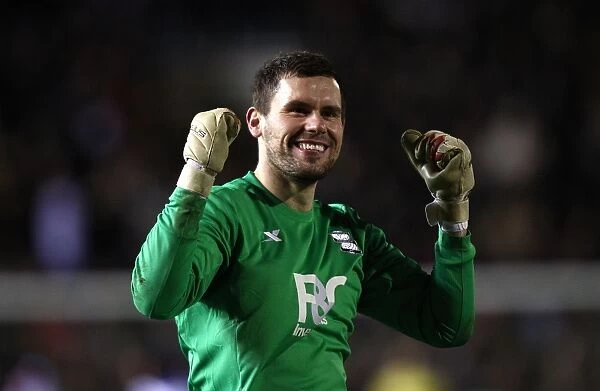 Ben Foster's Euphoric Moment: Birmingham City FC's Carling Cup Semi-Final Victory over West Ham United (26-01-2011)
