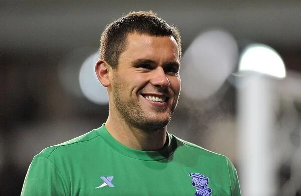 Ben Foster's Radiant Smile: Birmingham City's Goalkeeper Shines at Britannia Stadium Against Stoke City (BPL 2010)