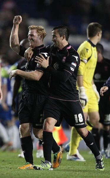 Birmingham City: Chris Burke and Keith Fahey Celebrate Goal Against Brighton & Hove Albion (AMEX Stadium, September 29, 2012)