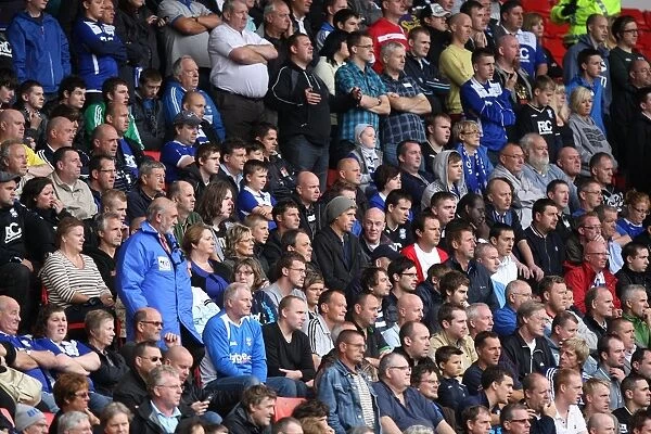 Birmingham City Fans Passionate Support at Stadium of Light during Premier League Match against Sunderland (14-08-2010)
