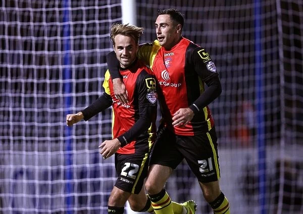 Birmingham City FC: Andrew Shinnie and Lee Novak Celebrate Second Goal Against Bristol Rovers in Capital One Cup