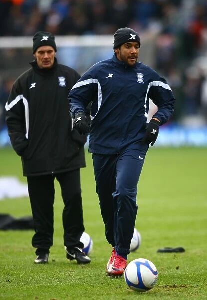 Birmingham City FC: Andy Watson Coaches Cameron Jerome During FA Cup Fourth Round Warm-Up (2011)