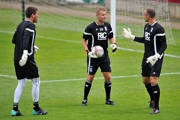Birmingham City FC: Goalkeepers Ben Foster and Maik Taylor Train with Coach Dave Watson at Northampton Town's Sixfields Stadium (August 2010)