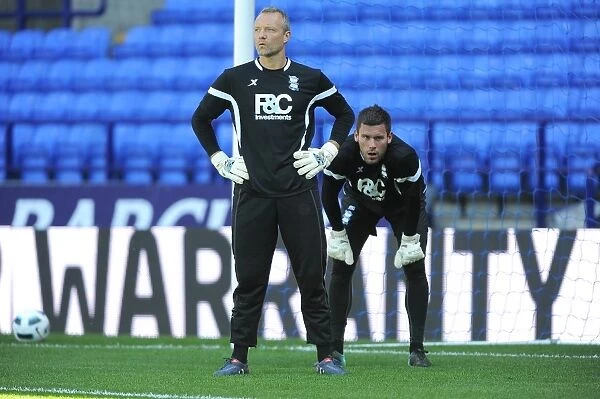 Birmingham City FC Goalkeepers Ben Foster and Maik Taylor Gear Up for Bolton Wanderers Showdown in Premier League (29-08-2010)
