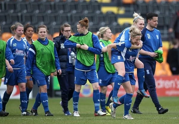 Birmingham City FC: Kirsty Linnett and Emily Simpkins Emotional Celebration after Quarter Final Victory over Arsenal in UEFA Women's Champions League