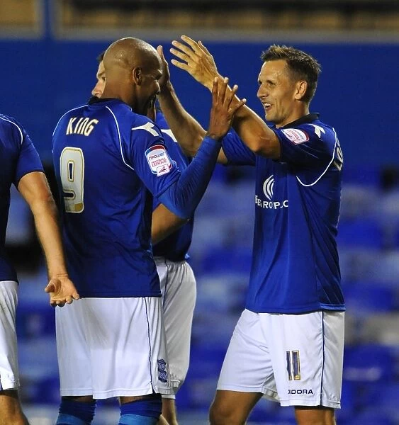 Birmingham City FC: Lovenkrands and King's Unforgettable Goal Celebration in Capital One Cup Victory Against Barnet