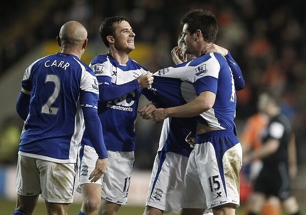 Birmingham City FC: Scott Dann's Double - Celebrating Victory over Blackpool in the Premier League (04-01-2011)