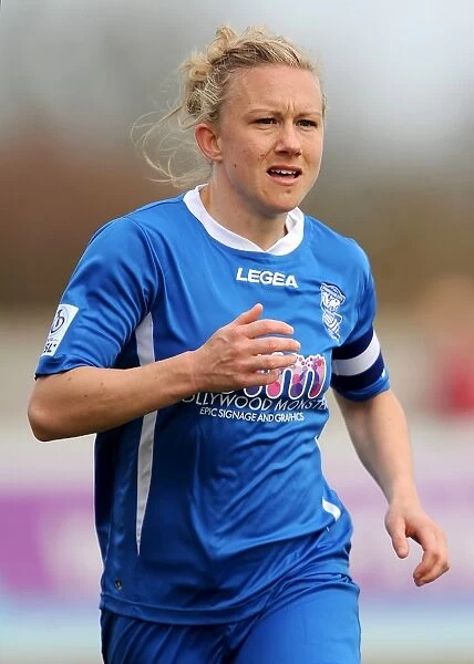 Birmingham City FC's Laura Bassett in Action during FA WSL Match vs. Lincoln City Ladies (2013)